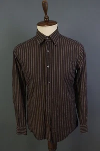 Dolce&Gabbana Brown Striped Long Sleeve Button Down Shirt Size 42 - Picture 1 of 20