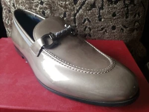 Salvatore Ferragamo TUXEDO Champagne Color Patent Men 9-EE UK/10 US $900 - Picture 1 of 18
