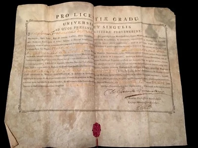 MEDICAL PRACTICE DIPLOMA 1788 - Image 1 of 4