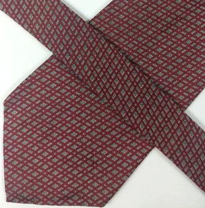 Lauren Green Label Ralph Lauren Mens Tie, Red & Gray Geometric Pattern - Picture 1 of 8