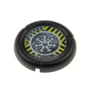 1X Lego Technic Slide Disk Jet Slizer Judge Black Arrows Danger 32171PB031 - Picture 1 of 1