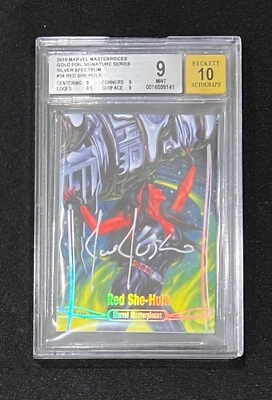 2016 Marvel Masterpieces Silver Spectrum Card #24 RED SHE-HULK Beckett 9 Mint - Image 1 of 2