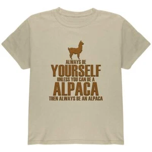 Always Be Yourself Alpaca Youth T Shirt - Picture 1 of 3