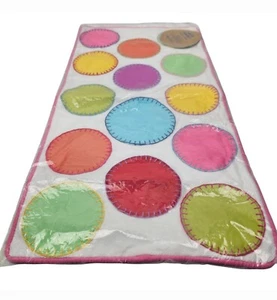 Pottery Barn Teen PBTeen crafty gepunkteter Kissenbezug Multi 12x 24"" Regenbogen neu mit Etikett - Bild 1 von 5