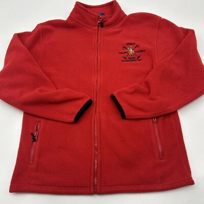 Suéter Ralph Lauren Cremallera Completa Polar Niños Talla GRANDE 16-18 Cresta Logo ROJO Foto 1 de 4