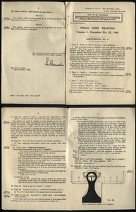 1942 WWII SMALL ARMS TRAINING, VOL I Pamphlet No23-Amendments, 6 pages. - Picture 1 of 1