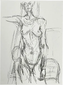 Alberto Giacometti Desnudo 161 Derriere Le Miroir nº 127 Litografía - Imagen 1 de 7