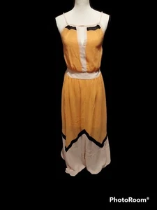 Lucy Paris Womens Maxi Dress Adj Straps Multicolor NWT Size L - Picture 1 of 8
