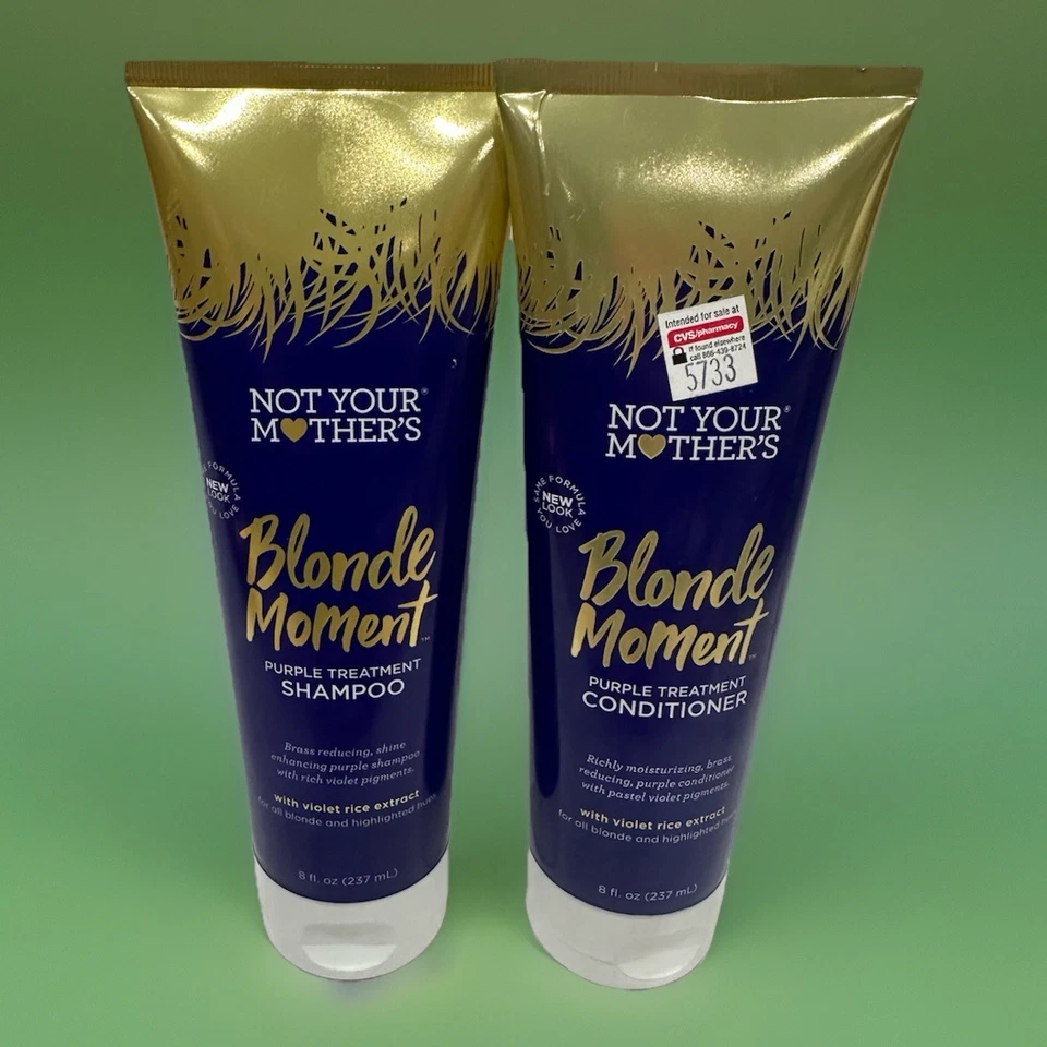 Not Your Mothers Blonde Moment Purple Treatment 8oz Shampoo & Conditioner 4 Pcs - Image 1 of 1