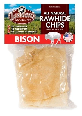 Tasman's Natural Pet Bison Rawhide Chips for Dogs.  No harmful chemicals. New. - Image 1 of 2