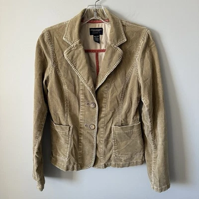 American Eagle Vintage Y2K Corduroy Blazer Jacket Size XS Tan Gilmore Girls - Image 1 of 4