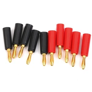 10 pares de conectores de plátano pequeños enchufes chapados en oro de 4 mm para cable de altavoz - Imagen 1 de 7