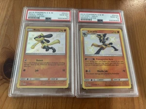 2019 Pokemon Sun & Moon Riolu / Lucario Holo Hidden Fates PSA 10 Sequential - Picture 1 of 2