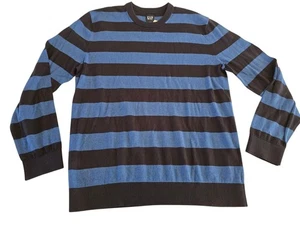 Gap Mens Blue Stripe Sweater Size Large Cotton Classic - Picture 1 of 5