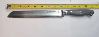 Cuchillo para pan dentado MCM Farberware 7,75", con escamas grises brillantes, (19D406) Foto 1 de 4