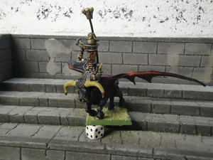 chaos dwarf lord/hero/general on great taurus metal warhammer fantasy painted - Picture 1 of 4