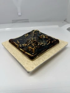 Glassman Clay Works Studio Kunstkeramik Keramik braune Fliese 3D Schnappschildkröte - Bild 1 von 12
