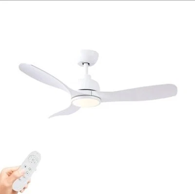Ceiling Fan with Light - Remote Control, 3 Color Changing, 42-Inch White - Image 1 of 4