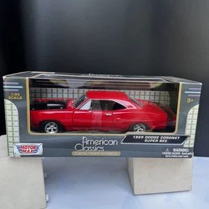 MOTOR MAX AMERICAN CLASSICS 1969 DODGE CORONET SUPER BEE - 1/24 - NEW - Picture 1 of 6