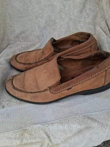 Mocasines de cuero sin cordones Jomos para hombre 11 marrón sistema de comodidad inteligente zapatos usados en excelente estado - Imagen 1 de 6