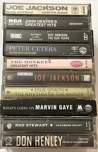 Random Pop Rock Soul Cassette Tape Lot Of 10 Rod Stewart John Denver Marvin Gaye - Picture 1 of 11
