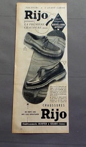 PUB PUBLICITE ANCIENNE ADVERT CLIPPING 60717 CHAUSSURE RIJO AVEC SEMELLE EXTRA S - Imagen 1 de 1