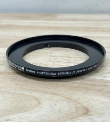 Tiffen 87SSLR-4 1/2" 4.5" Rotating Lens Filter Adapter Ring 87 SS LR 4 1/2 - Image 1 of 4