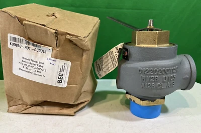 KUNKLE 2" Safety Pressure RELIEF VALVE /15 PSIG- MODEL 930 -0930-H01-GC0015 - Image 1 of 4