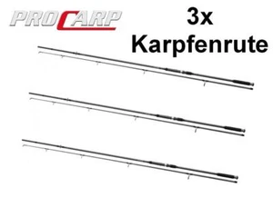3x Pro Carp Canna da Pesca per Carpe Set 12ft 3,60m 3,50lb Dreierpack Carp Asta - Foto 1 di 1