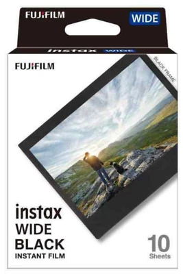 FUJIFILM Instax WIDE Film BLACK◉Instant◉10 Sheets Pack◉ISO 800◉Made In Japan◉ - Image 1 of 3
