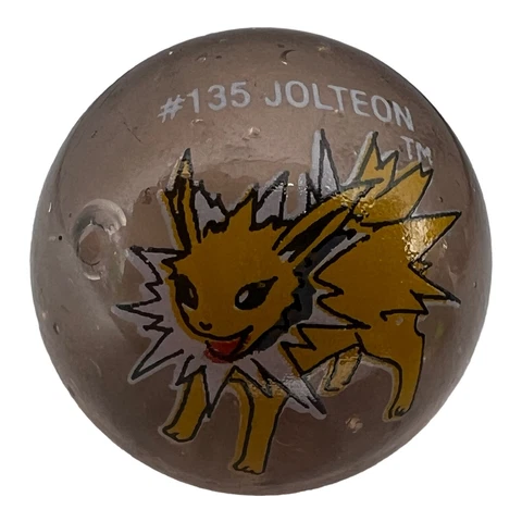 Pokemon Jolteon Character Number 135 Glass Marble Shooter Toybiz Vintage .75" Cover