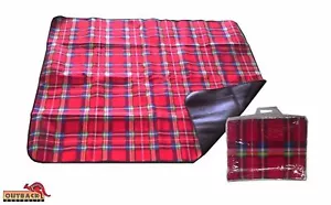 Picnic Rug 130 x 170cm Waterproof Backing Travel Blanket Groundsheet - Picture 1 of 4