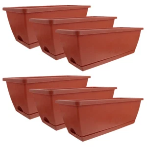 6pcs Plastic Drainage Holes Vegetables Window Planter Garden Pots - Picture 1 of 12