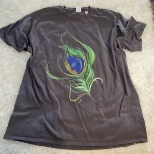 Port & Company Graphic T-Shirt Artistic Peacock Feather Lord Krishna, 3XL - Picture 1 of 6