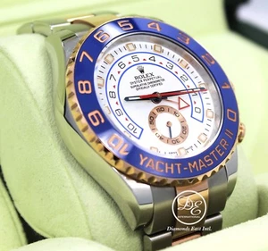 Rolex Yacht Master II 116681 18K Rose Gold Steel 44MM Watch MINT BOX/PAPERS - Picture 1 of 13