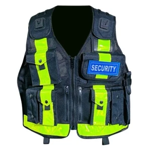 NEW Hi Viz Tactical Security Dog Handler Rescue Vest CCTV Reflective TOP QUALITY - Picture 1 of 21