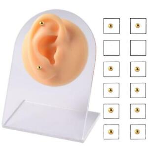 12pcs Gold Magnetic Crystal Fake Ear Studs Earrings Nose FAST Clip Lip