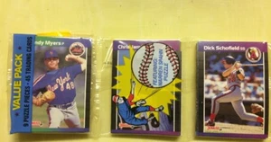 1989 Donruss Baseball Card Rack Pack Randy Myers Chris James Dick Schofield - Picture 1 of 2