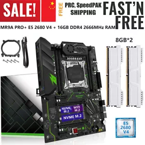 X99 MR9A PRO Motherboard LGA 2011-3 + E5 2680 V4 16GB DDR4 2666MHz WIFI/NVME M.2 - Picture 1 of 12