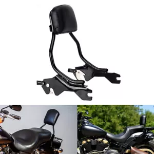Detachable Passenger Backrest Sissy Bar w/Pad For Harley Fat Bob 114 FXFBS FXFB - Foto 1 di 11