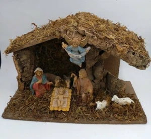  Dillards Christmas Nativity Manger Set  Made In Italy Vtg - Bild 1 von 12