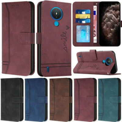 Funda Magnética Retro Cuero Abatible Soporte Cubierta Para Nokia 1.4 3.4 2.4 5.4 C1 C2 C3  Foto 1 de 4