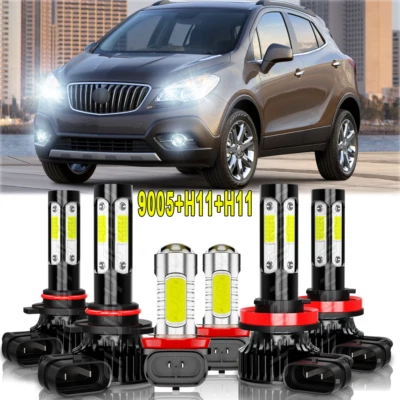 Para For Buick Encore 2013-2018 LED faro + luz antiniebla 6x bombillas Combo - Image 1 of 4
