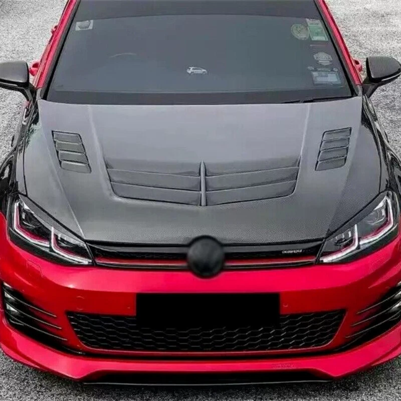 Capó del motor de fibra de carbono para Volkswagen Golf 7 7,5 MK7 7,5 GTI estilo VRS Foto 1 de 4