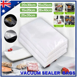 200/100 X Vacuum Sealer Bags Precut Food Storage Saver Heat Seal Cryovac 4 Size - Picture 1 of 24