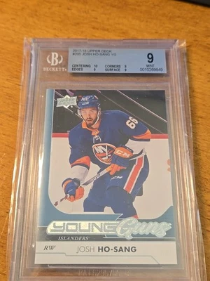 2017-18 Upper Deck Josh Ho-Sang Young Guns RC #205 BGS 9 Mint - Image 1 of 2