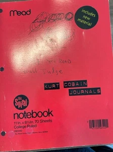 KURT COBAIN JOURNALS The Spiral Notebook FULL SIZE - 2003 Paper bound Nirvana - Imagen 1 de 9