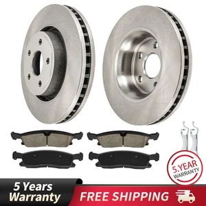 Kit de rotores de disco delanteros y pastillas de freno para Dodge Durango 12-20 Jeep Grand Cherokee - Imagen 1 de 15