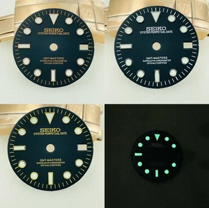Neu 28,5 mm grün leuchtendes Zifferblatt für Nh34 GTM Taucheruhrwerk - Bild 1 von 8