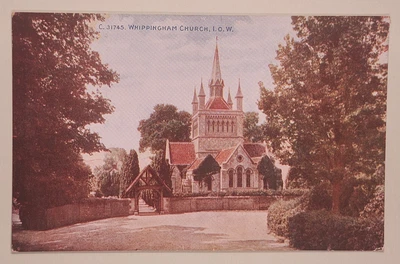 Iglesia de Whippingham, I.O.W. Postal Reino Unido Foto 1 de 2